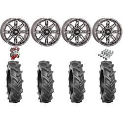 BKT AT 171 30-9-14 Tires on HL22 Gunmetal Grey Wheels