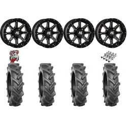 BKT AT 171 30-9-14 Tires on HL4 Gloss Black Wheels