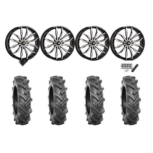 BKT AT 171 35x9-20 Tires on HL21 Machined Wheels BKT AT 171 35x9-20 Tires on HL21 Machined Wheels