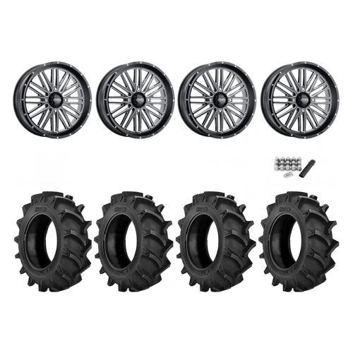BKT TR 171 42x9.5-24 Tires on ITP Momentum Milled Wheels