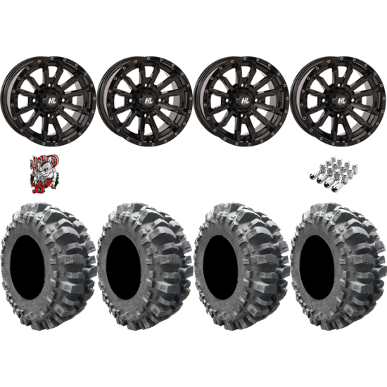 Interco Bogger 28-10-14 Tires on HL21 Gloss Black Wheels