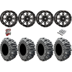 Interco Bogger 28-10-14 Tires on HL22 Gloss Black and Machined Wheels