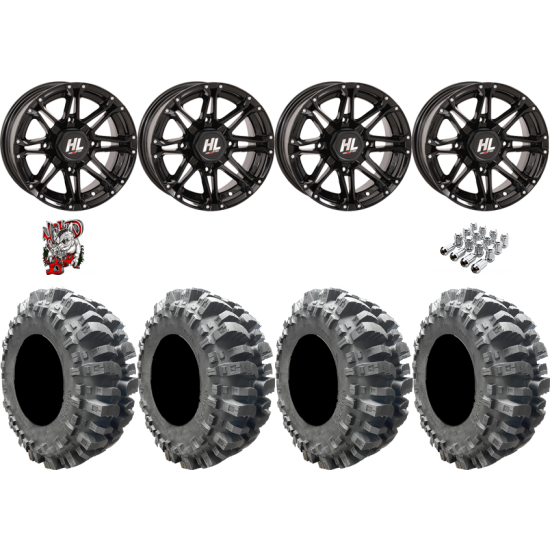 Interco Bogger 30-10-14 Tires on HL3 Gloss Black Wheels