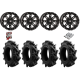 EFX Motohavok 28-8.5-14 Tires on HL22 Gloss Black Wheels