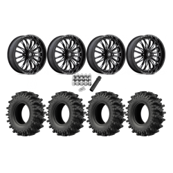EFX MotoSlayer 40x10.5-24 Tires on Fuel Arc Gloss Black Milled Wheels