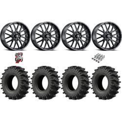 EFX MotoSlayer 32-9.5-18 Tires on ITP Hurricane Gloss Black Wheels