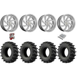EFX MotoSlayer 32-9.5-18 Tires on MSA M36 Switch Brushed Titanium Wheels