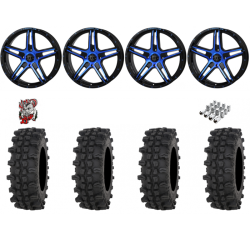 Frontline ACP 35-9.5-20 Tires on Frontline 505 Blue Tint Wheels