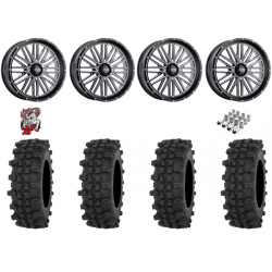 Frontline ACP 33-9.5-20 Tires on ITP Momentum Gloss Black Milled Wheels