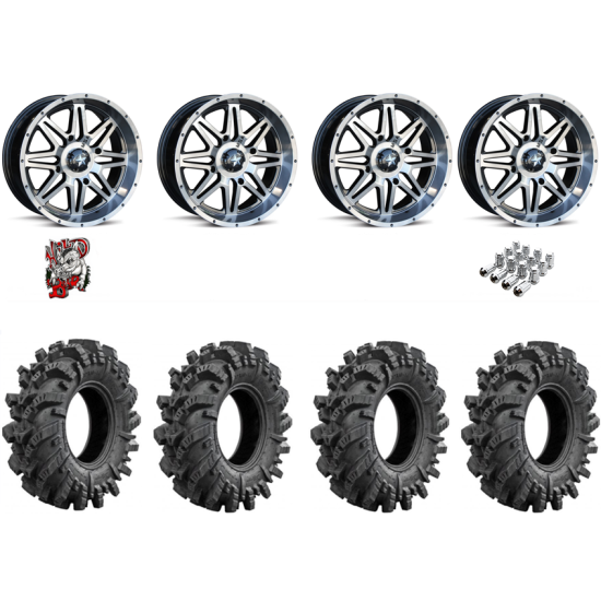 Intimidator 30-10-14 Tires on MSA M26 Vibe Dark Tint Wheels