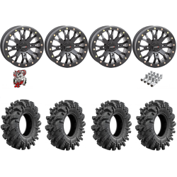 Intimidator 30-10-14 Tires on SB-4 Matte Black Beadlock Wheels