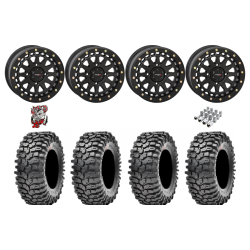 Maxxis Roxxzilla ML7 (Competition Compound) 35-10-15 Tires on SB-6 Matte Black Beadlock Wheels