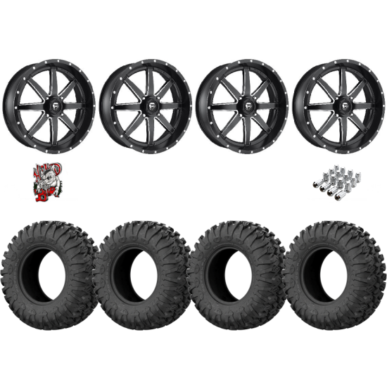 EFX Motoclaw 35-10-20 Tires on Fuel Maverick Wheels