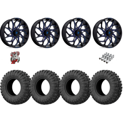 EFX Motoclaw 35-10-20 Tires on Fuel Runner Candy Blue Wheels