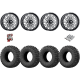EFX Motoclaw 33-10-20 Tires on ITP Momentum Gloss Black Milled Wheels