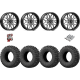 EFX Motoclaw 33-10-18 Tires on MSA M47 Sniper Gloss Black Milled Wheels