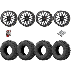 EFX Motoclaw 33-10-18 Tires on ST-3 Matte Black Wheels