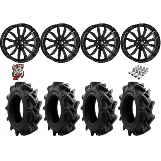EFX Motohavok 42-8.5-24 Tires on HL21 Gloss Black Wheels