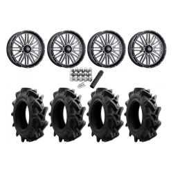 EFX Motohavok 34x8.5-18 Tires on ITP Momentum Gloss Black Milled Wheels