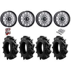 EFX Motohavok 34-8.5-18 Tires on ITP Momentum Gloss Black Milled Wheels