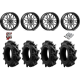 EFX Motohavok 37-9.5-22 Tires on MSA M47 Sniper Gloss Black Milled Wheels