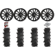 High Lifter Outlaw Max 37-10-24 Tires on HL21 Gloss Black Wheels