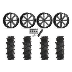 High Lifter Outlaw Max 35x10-20 Tires on MSA M34 Flash Milled Wheels