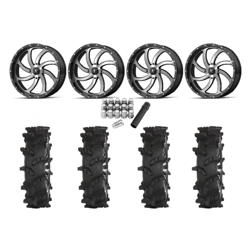High Lifter Outlaw Max 37x10-24 Tires on MSA M36 Switch Machined Wheels