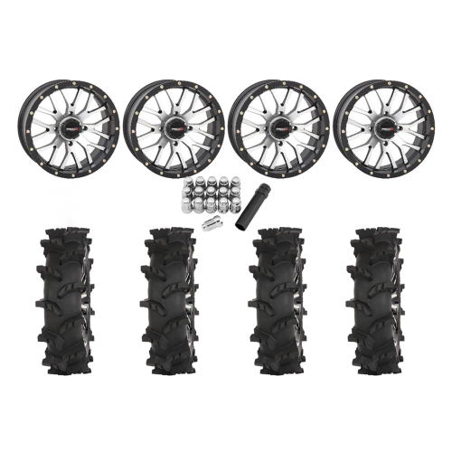 High Lifter Outlaw Max 33x10-20 Tires on ST-3 Machined Wheels