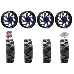 Quadboss QBT680 36-9.5-20 Tires on Fuel Runner Candy Blue Wheels