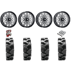 Quadboss QBT680 38-9.5-20 Tires on ITP Momentum Gloss Black Milled Wheels
