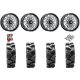 Quadboss QBT680 33-9.5-18 Tires on ITP Momentum Gloss Black Milled Wheels