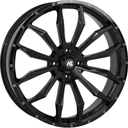 BKT AT 171 35x9-22 Tires on HL21 Gloss Black Wheels