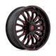 Fuel Off Road Arc Gloss Black Milled Red 20x7 Wheel/Rim