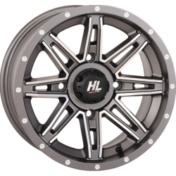 High Lifter HL22 Gun Metal Grey / Machined 14x7 Wheel/Rim