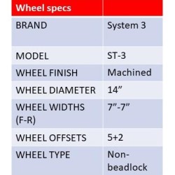 System 3 XTR370 32x10-14 Tires on ST-3 Machined Wheels