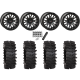 System 3 XT400W 33x12-15 Tires on SB-9 Matte Black (15x9) Beadlock Wheels