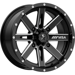 MSA M41 Boxer Gloss Black Milled 15x7 Wheel/Rim