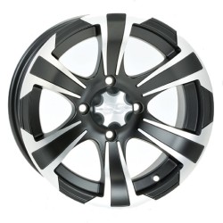 ITP SS312 Machined w/ Black 12x7 Wheel/Rim