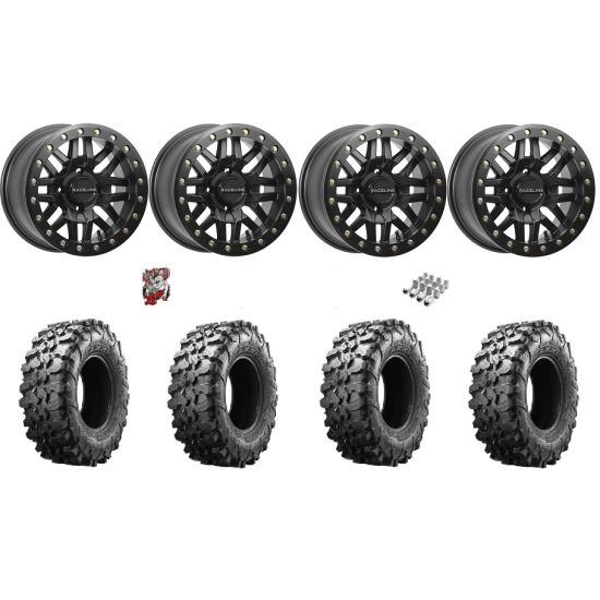 Maxxis Carnivore 31-10-15 Tires on Raceline Ryno Black Beadlock Wheels