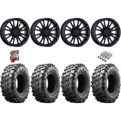 Maxxis Carnivore 33-10-15 Tires on MSA M51 Thunderlip Matte Black Wheels