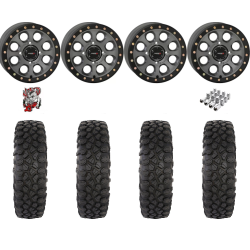 System 3 XC450 35x10x15 Tires on SB-7 Matte Titanium Beadlock Wheels