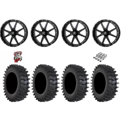 System 3 XT400W 35-12-24 Tires on Frontline 556 Gloss Black (24x9) Wheels