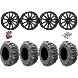 Interco Bogger 35-9.5-20 Tires on HL21 Gloss Black Wheels