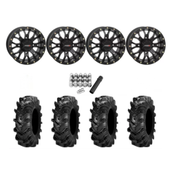 ITP Cryptid 27x10-14 Tires on ST-3 Matte Black Wheels