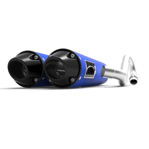 Honda Talon 1000R/X/4 (2019-2025) HMF Performance Series Blue with Black Tip - Full System Exhaust