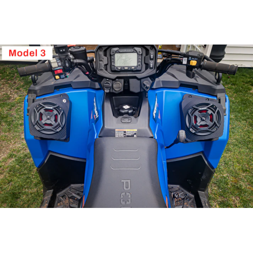 Polaris Sportsman Bluetooth ATV Speaker Pods - Fender Mounted Polaris Sportsman Bluetooth ATV Speaker Pods - Fender Mounted