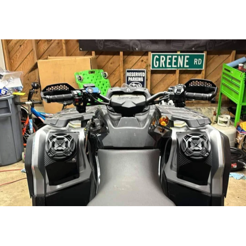 Can-Am Outlander Bluetooth ATV Speaker Pods - Fender Mounted Can-Am Outlander Bluetooth ATV Speaker Pods - Fender Mounted