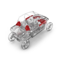 Polaris RZR XP With Ride Command 2024-2025 Rockford Fosgate Stage-6 Aftermarket 1,500-Watt Audio System