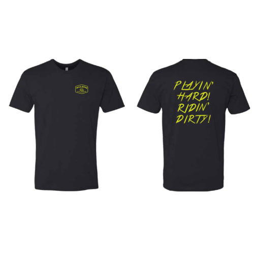 Wild Boar Black T-Shirt - Playin' Hard, Ridin' Dirty